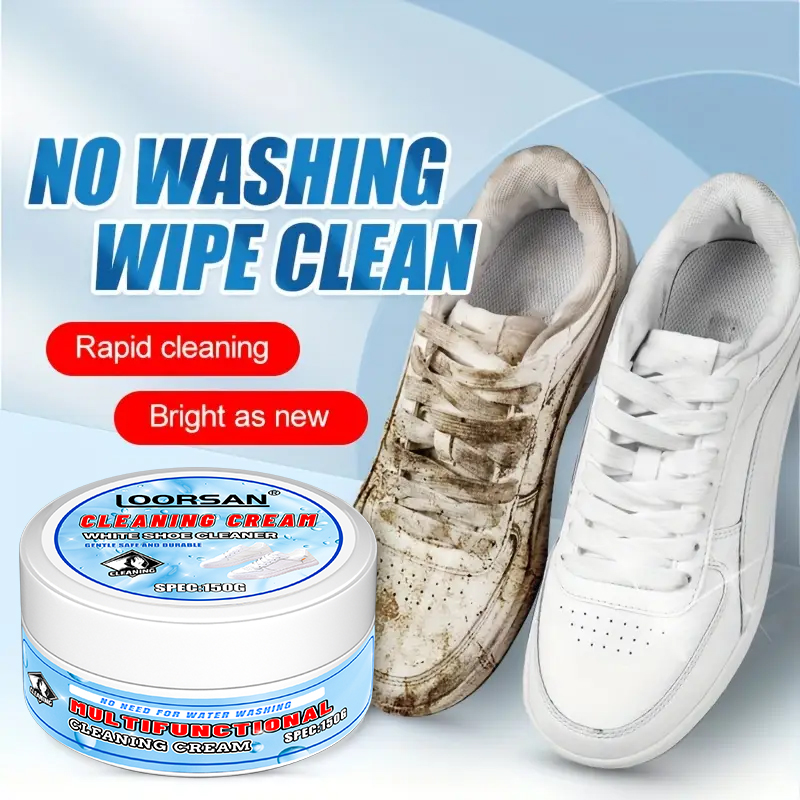 Sneaker Cleaner - LOORSAN Multifunktionale Weiße Schuh-Reinigungscreme, Ohne Waschen