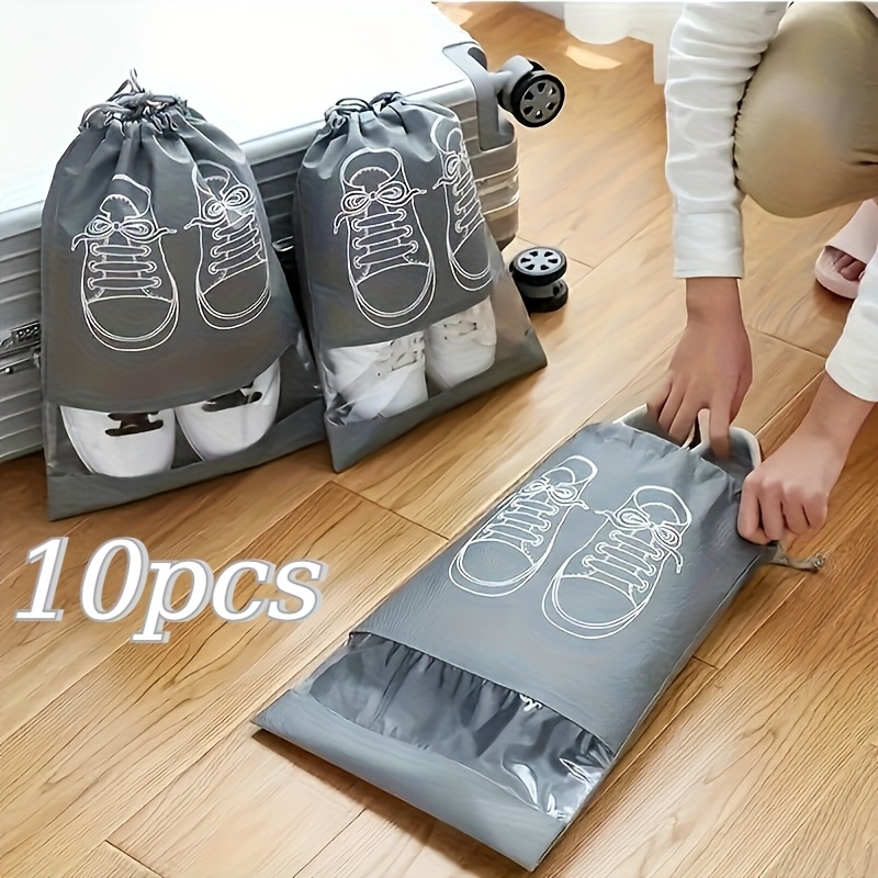 Shoe Bag Dust - 10 Stück Schuhaufbewahrungstaschen aus Vliesstoff, staubdichte