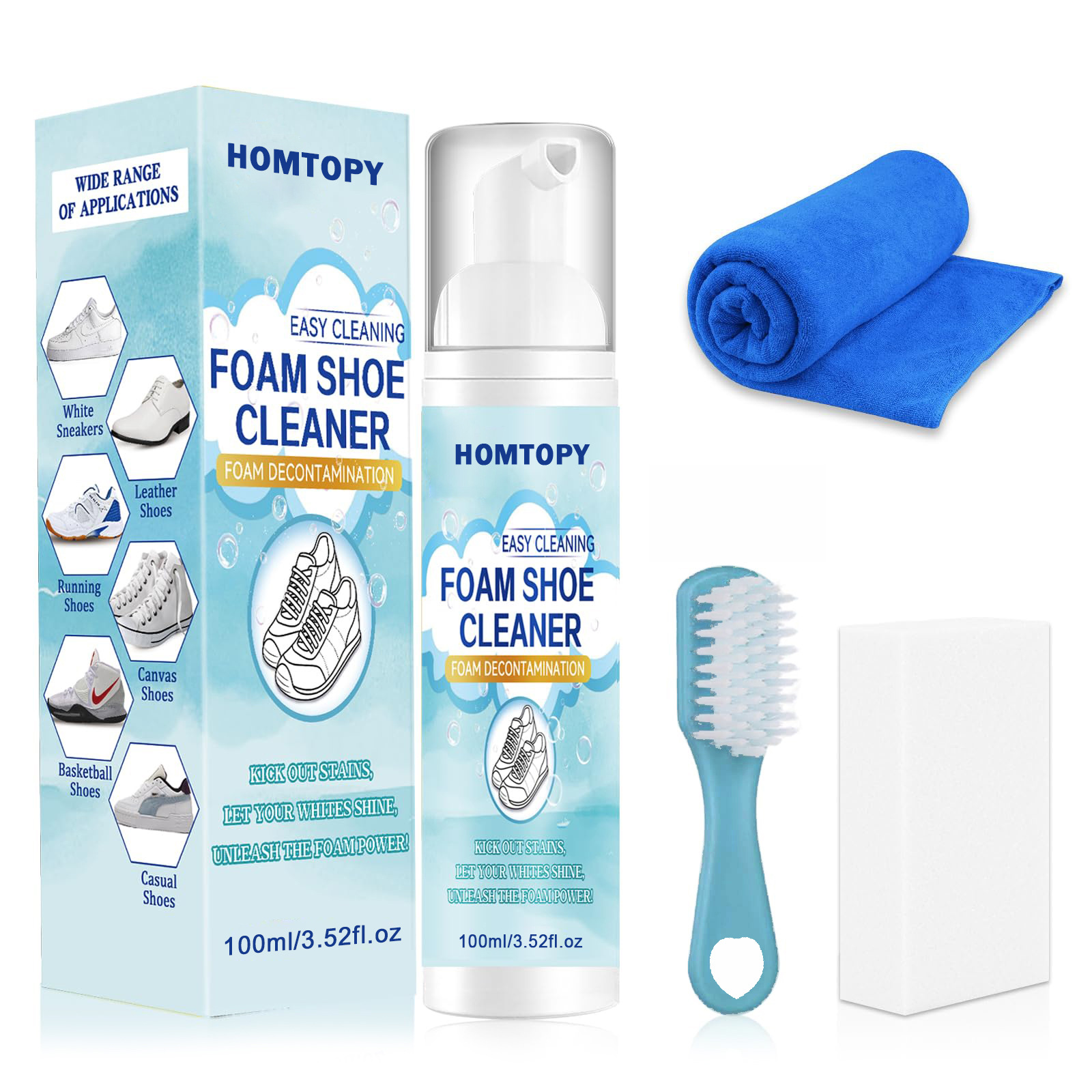 Sneaker Cleaner - Schuhreinigungsset, Sneaker-Reiniger entfernt Schmutz und Flecken,